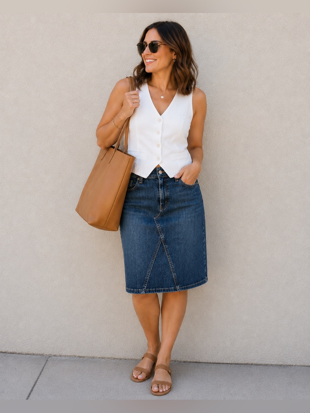 Levi’s Red Tab Women's Dark Blue Denim Skirt - size 12.